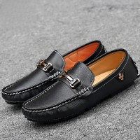 Leather Pumps for Men, Casual Flat Sole Shoes, Original Fashion, Sports Style Flat Shoes
