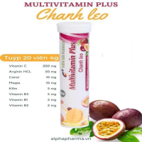 C sủi vị Chanh leo 4+1- Viên sủi Multivitamin Plus chanh leo bổ sung vitamin & khoáng chất , combo 4