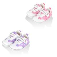 【HELLO KITTY】12.5-15cm兒童鞋 寶寶鞋學步鞋 小碎花輕量減壓(紫&amp;粉色)