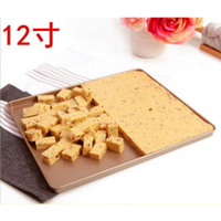 【學廚WK9114-長方形烤盤12寸】牛軋糖專用盤 金色不沾模 蛋糕模烘焙模具