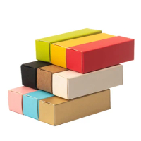 20pcs Kraft Paper Lipstick Box Colorful Tube Cardboard Packaging Box For Perfume Bottle Cosmetic Sample Box Gift Package