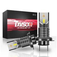 TXVSO8 Auto H7 55w Led 12V Car Headlights 360 Degree Bulbs Mini H7 Diode Lamps 6000K Light 26000LM Led Automotivo Para Carro