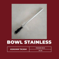 Asahan Pengasah Pisau Stik Besi Pengasah Honing Bar Sharpening Steel - Hitam-TERLARIS!!!!!!!!!!!!!!!
