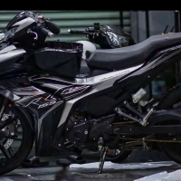 NHÃN DÁN XE EXCITER 155 TRẮNG ĐEN TEM RC DECAL CHỐNG NƯỚC ĐỘ BÁM DÍNH