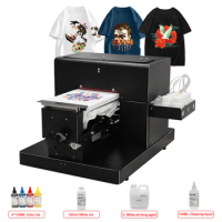 A4 DTG Printer t shirt machine bundle ink textile ink impresora dtg for dark light clothes print A4 t shirt printing machine