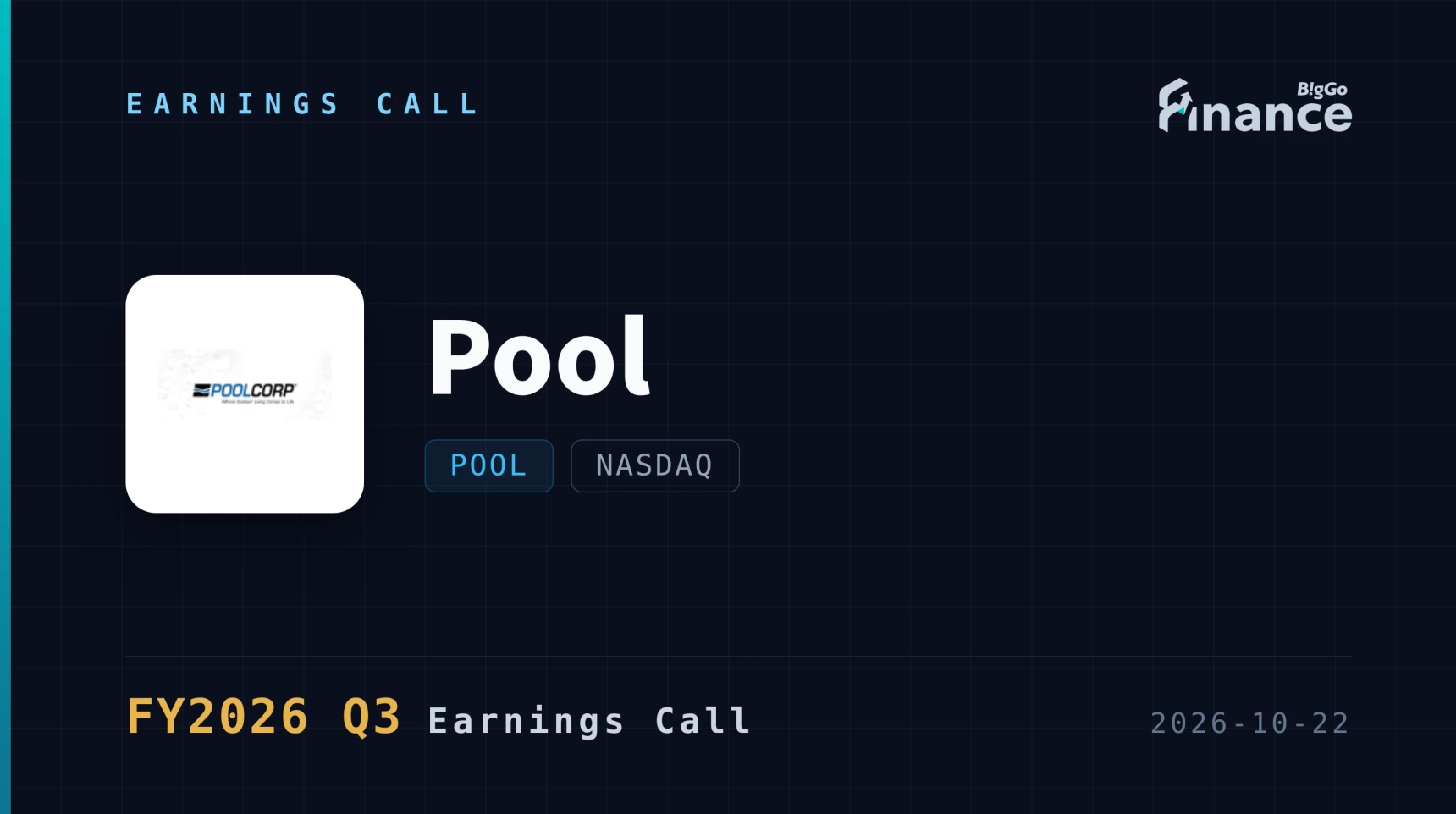 [POOL Q3 2026 Earnings Call] PoolCorp Sales Accelerate to 4% on 3% Pricing; Gross Margin Slips 60bps to 29.0% as Freight Costs Hit Worst Levels Since COVID