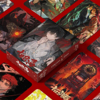 55pcs เกมมือถือ โซน Zero Zone Zero Von Lycaon การ์ดโฮโลแกรมเลเซอร์ การ์ดรูปถ่ายฆาตกรสิบการ์ด วันสิ้น