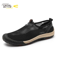 Camel Active New Men Shoes Mesh Breathable Casual Sneakers Slip on Formal Loafers Mans Driving Shoes Zapatillas Hombre Flat