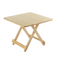 松木便攜式實木折疊桌餐桌家用簡易小桌子吃飯戶外擺攤收納學習桌