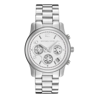 『Marc Jacobs旗艦店』美國代購 Michael Kors  羅馬數字白色鋼帶三眼中性時尚錶