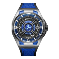 BONEST GATTI Men Automatic Watch 43mm Luxury Watches Mechanical Wristwatch Luminous Waterproof Sapphire Concept Time Dial