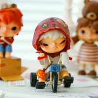 Hirono Halloween Special Figure Happy Halloween Pumpkin Ghost Riding Bicycle Doll Designer Toys Collection Art