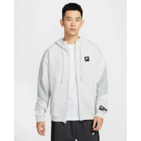 【NIKE 耐吉】連帽外套 休閒外套 運動外套 夾克 男款 AS M NIKE AIR FLC FZ HOODE BFT 白色(HJ0637009)