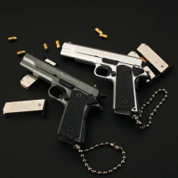 New Mini Colt 1911Pistol Keychain Toy Disassembled Version Multiple Color Alloy Keyrings Best Birthday Gift
