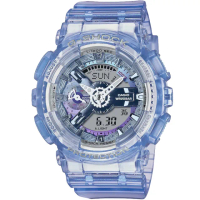 【CASIO 卡西歐】卡西歐G-SHOCK WOMAN果凍電子錶-藍色(GMA-S110VW-6A 台灣公司貨)