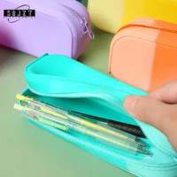 School Silicone Pencil Stationery Large Capacity Waterproof Soft Silicone Pencil Case School Cases
