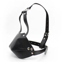 Black Horse Harness Horse Mouth Binding Mouth Ball Gag gag BDSM Bondage Restraints Oral Fixation Open Mouth Gags Flirting Fetish