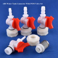 1~30 Sets/lot G1/2 To 4~20mm Water Tank Connector POM Valve Set Aquarium Tank Joint Drip Irrigation Garden Water Pool Hose Joint