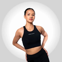 TRIJEE Hybrid Athlete Women | Sports Bra | Running | Gym | Training L BLACK