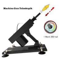 Fullset Machine Gun Teleskopik Otomatis Maju Mundur Bisa Kontrol Kecepatan Alat Bantu Wanita