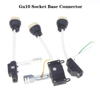 GU10 ที่ใส่โคมไฟ, ฐานกาเซรามิก, บล็อกขั้วต่อ, สายเคเบิล W Bridge และปลอกฉนวน, เหมาะสำหรับหลอดฮาโลเจน