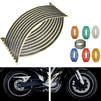 16Pcs Universal Waterproof Motorcycle Wheel Rim Reflective Stickers Moto Auto Decal For Honda Hornet CB599 CB600 250 CR80R CR85R