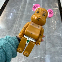 Bearbrick 400% Building Block Bear 28cm Slug PVC Plastic Material Cartoon Toy Decoration Doll Desktop Hand-Made
