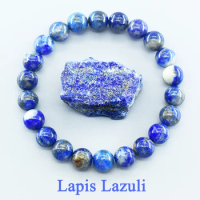 Real 5A Natural Lapis Lazuli Stone Beads Bracelet Homme Elastic High Quality Energy Healing Jewelry for Women Gift for Boyfriend