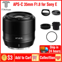 TTArtisan 35mm F1.8 AF Lens Auto Focus APS-C Camera Lens for Sony E Mount A6000 A6300 A6500 A6400 A6600 A7 II III IV A7R A7RII