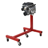 1500lbs Folding Engine Stand with 360° Adjustable Mounting Head Heavy Duty Steel Frame Motor Stand Car Repair Tools Red