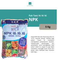Pupuk NPK 16-16-16 Biru Origin Rusia 5 Kg Kemasan Pabrik Pak Tani