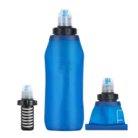 1100ml/min Filter Water Bottle Water Filter Straw Soft TPU Folding Outdoor Filtered Water Bag For Outdoor Camping Outdoor tool