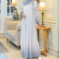 Khadijah Humaira Gamis Longdress Pesta Dress Hijab Ceruty Babydoll Terbaru Terlaris Daneena2 Fit Lem