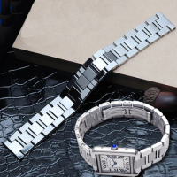 High Quality Stainless Steel Watch Band for Cartier Tank Solo Claire Men's and Women's Fine Steel Watch Strap 20mm 22mm