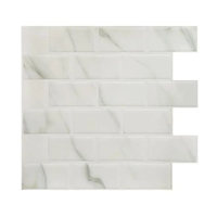 วอลล์เปเปอร์ติดผนัง Mosaic 3D รุ่น HJ-A15 ขนาด 30.5x30.5x0.1 ซม. (กล่อง 10 ชิ้น) สีขาว
