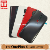 6.28" original For Oneplus 6 Back Battery Glass Cover For One Plus 6 OnePlus6 Back Housing Rear Door Case Back Panel with lens