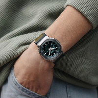 CASIO卡西歐 G-SHOCK 工裝風格 粗獷時尚 軍綠 金屬錶殼 編織布質錶帶 八角形錶殼 GM-2100CB-3A_44.4mm