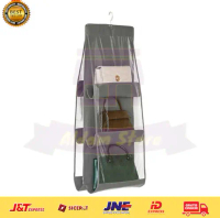 Rak Tas Gantung Sepatu Polos Plastik Susun Bag Organizer