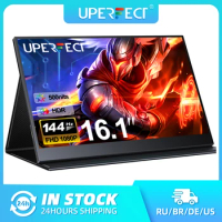 UPERFECT Portable Gaming Monitor 144Hz 16.1" 1080P 500Nits 1200:1 FreeSync HDR Display for Steam Deck Laptop PS5 Xbox Switch