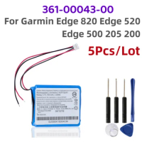 5Pcs/Lot Battery For Garmin Edge820 Edge 520 Plus Edge 500 205 200 Edge 820 520 GPS Cycling Computer 361-00043-00 +Tools