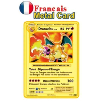 New Pocket Monster French Card Metal Gold Vmax GX Energy Card Charizard Pikachu Rare Series Combat Coach Card Children's Toy Gif