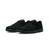 Nike Travis Scott x Air Jordan 1 Low OG Black Phantom 全黑幻影 倒勾 聯名款 男鞋 DM7866-001