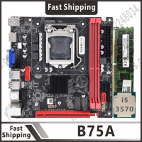 B75A LGA 1155 motherboard kit with i5 3570 processor and 8GB DDR3 memory board PLACA MAE LGA 1155 kit supports WIFI NVME