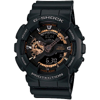 CASIO卡西歐G-SHOCK復古重機裝置運動腕錶(GA-110RG-1A)-黑