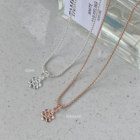 SissyJewelry // สร้อยคอเงินแท้ จี้ Flower ball chain necklace (Silver/Rosegold) Free gift box