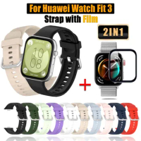 Silicone Strap And Film For Huawei Watch Fit 3 Strap Wriststrap Belt Bracelet For Huawei Watch Fit 3