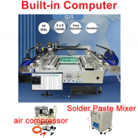 For Q2S Dual 6 Heads 54 Bits Full Vision Desktop Automatic SMT Pick And Place Machine Chip Mounter With Air Compressor And