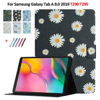 Cover For Samsung Galaxy Tab A 2019 Case 8.0" T290 T295 T297 Floral Printed Leather Cover For Samsung Galaxy Tab A 8 2019 Case