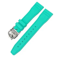 FKMBD 20mm Soft Fluororubber FKM Watchbands 21mm 22mm For IWC Big Pilot Portofino TOP GUN Natural Rubber Watch Strap Tools