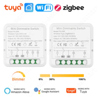 Tuya WiFi ZigBee Smart Dimmer Switch Module Home Light Bulb Dimmable Switch Timer App Remote Control Work With Alexa Google Home